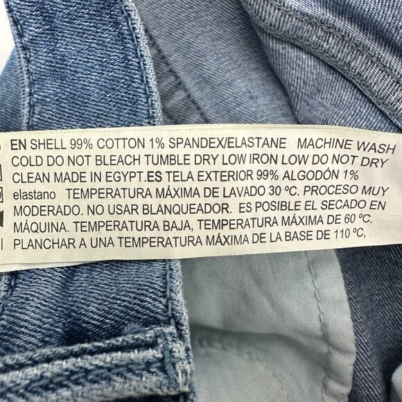 Forever 21 Button Fly Wide Leg Distressed Women's size 25 Dark Blue denim Jeans - Picture 4 of 5